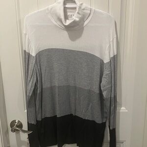 CLEO Sweater Turtleneck WHITE GREY XL